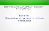 Seminar I Dimensiuni şi numere în biologia structuralămarius.mihasan/teaching/pdfs/... · Biologia celulară Biologia moleculară Chimia, Biochimia Angstrom-ul –Å -10-10 m Picometrul