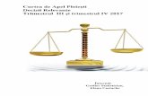 Curtea de Apel Ploieşti Decizii Relevante Trimestrul III ... · 4 Decizii Relevante Trimestrul III şi trimestrul IV 2017 Secţia a II – a Civilă, de contencios administrativ