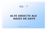 ALTE OBIECTE ALE BAZEI DE DATE. Baze de date/SQL7.pdfO vedere se comportă ca o tabelă în cazul execuţiei de cereri SELECT şi poate fi folosită uneori pentru efectuarea de actualizări
