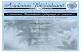 Academia Bârlãdeanã · 2015-02-10 · Academia Bârlãdeanã Pagina 3 In memoriam Gheorghe Roşca-Codreanu La 175 de la trecerea în nefiinţă a comisului Gheorghe Roşca-Codreanu,