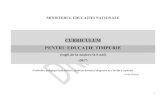 CURRICULUM PENTRU EDUCAŢIE TIMPURIE€¦ · Curriculum pentru educaţie timpurie – notă de prezentare pag.7 ... de cercetare cu privire la educația parentală și nevoia de servicii