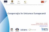 Cooperaţia în Uniunea Europeană · Proiect cofinanţat din Fondul Social European prin Programul Operaţional Sectorial Dezvoltarea Resurselor Umane 2007- Investeşte în oameni!