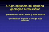 Grupa opţională de resurse - Facultatea de Geologie și ... · Programe internationale de schimb academic Universitatea din Tucson, Arizona - USA Muzeul de Istorie Naturală din