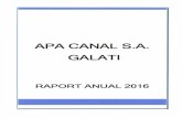 APA CANAL S.A. GALATI · Apa Canal S.A. Galati este operator regional si presteaza servicii de limentare cu apa si de canalizare pentru municipiile Galati si Tecuci, g. Bujor, Beresti