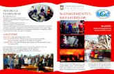 MANAGEMENTUL - geo.unibuc.rogeo.unibuc.ro/dm/Documents/Brosura_20.pdf · în cadrul structurilor profesioniste de management al situațiilor de urgență. Auditor responsabilitate