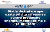 Statia de tratare ape uzate privita ca resursa pentru ...waterleap.eu/wp-content/uploads/2016/05/WaterLeap... · Tratare ape uzate ca resursa de APE-REUTILIZABILE • Prin tratare