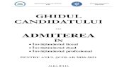 ADMITEREA · 2020-06-06 · Partea I – Admiterea în învăţământul liceal de stat pentru anul şcolar 2020-2021 8 Colegiul Tehnic „Apulum” Alba Iulia Str. Gh. Pop de Băseşti,