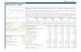 14 iunie 2011 Raport de companie Bayer AG - Tradeville · 14 iunie 2011 3 Raport de companie Sursa: tregului an 2010, dupa anuntarea rezultatelor pentru T1 2011 estimarile au fost