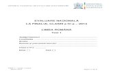 LA FINALUL CLASEI a IV-a – 2014 LIMBA ROMÂN Ă · TEST 1 – Limba român ă EN IV 2014 Pagina 1 din 8