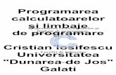 Cristian Iosifescu ú i limbaje - University of Galați · 2019. 4. 28. · conţine comenzi pentru gestiunea proiectelor: adăugare, ştergere sau vizualizarea fişierelor proiect