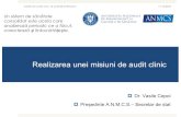 Realizarea unei misiuni de audit clinic · 2020. 1. 22. · Stabilirea mijloacelor pentru planul de îmbunătățire va depinde de rezultatele auditului. Pe tot parcursul procesului,