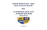RAPORTUL DE ACTIVITATE AL CONSILIULUI - C.J. Clujcjcluj/assets/uploads/Raport... · JUDEȚEAN CLUJ În cursul anului 2015, Consiliul Judeţean Cluj, ca autoritate deliberativă, s-a