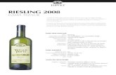 tezaur riesling 2008 · 2011. 2. 10. · RIESLING 2008 GAMA TEZAUR Lansata in 2004, gama Tezaur Jidvei aducea ceva nou pe piata vinurilor romanesti: cupajele Feteasca Regala cu Sauvignon