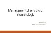 Managementul serviciului stomatologic...controlul activităţiide prestare a serviciilor stomatologice pentru adulți (creat Prin Decizia Consiliului Municipal Chișinău, nr. 1/25
