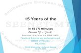 15 Years of the - Horia Hulubei€¦ · In 15 (?) minutes IFIN-HH & University - Bucharest, Romania 23 April, 2018 15 Years of the. ... University of Craiova Craiova, Romania II Current