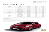 Renault CLIO produs Clio_66.pdfRenault CLIO Versiune Motorizări Cod sistem Preț tarif Euro fără TVA Preț tarif Euro cu TVA BENZINĂ LIFE 1,2 16V 75 CP E1A 12C E6 9.202 10.950