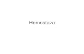 Hemostaza - USMF · 2020. 3. 18. · Hemostaza fiziologicăimplicăun echilibru între 2 procese opuse care se desfășoarăsimultan: •formarea cheagului sanguin (presupune interacțiunea