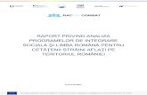 RAPORT PRIVIND ANALIZA PROGRAMELOR DE INTEGRARE … · gratuite de iniţiere în limba română a fost extins pentru toţi cetăţenii străini cu drept de ședere legală în România.