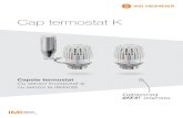 Cap termostat K - Eradiatoare.ro K SPECIFICATII.pdf · Controlul temperaturii ambientale. Protecție antiîngheț. Marcaje ce indică valoarea maximă și minima a intervalului de
