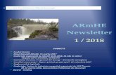 ARmHE Newsletter © ARmHE 1 / 2018...4 Newsletter nr. 1 / 2018 Elaborat de: Bogdan Popa, Eliza Tică Asociaţia Română pentru Microhidroenergie, În cadrul Târgului EXPO ENERGIE