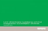 Linii directoare Ljubljana privind integrarea societăţilor ... · drepturilor omului şi asigurarea unei guvernări bune şi eficiente, şi este strâns legată de stabilitatea