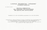 LICEUL TEORETIC “TRAIAN” CONSTANȚAliceultraian.ro/documents/ROI2019-2020.pdf · 6 Titlul III Managementul unităţii de învăţământ Capitolul 1 Dispoziţii generale Art.
