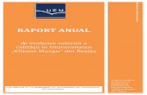 Raport anual de evaluare internă a calităţii în ...€¦ · Implementare planuri de măsuri: - acţiuni ale managementului - activitatea didactică - cercetarea ştiinţifică