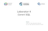Laborator 4 Cereri SQL - pub.roparțial, a unei baze de date. Cereri SQL 10.03.2019 Laborator 4 5 ... două valori date (inclusiv) ^= Diferit de IBM NOT IN (list) ompară dacă valoarea