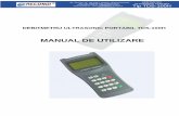 MANUAL DE UTILIZARE - robineti-industriali.com.ro...MANUAL DE UTILIZARE. DEBITMETRU ULTRASONIC PORTABIL TDS-100H Str. Zizinului, Nr. 110, Etaj:1, 500407 - Brasov-Romania Tel / Fax: