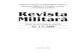 Ministerul Apărării al Republicii Moldova Institutul Militar al … · 2011. 3. 26. · Revista Militar= Studii de securitate şi apărare. Publicaţie ştiinţifică. Nr. 1-2/2009
