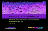 Brosura NDJ new 03.09...Primul proiect de irigare prin picurare din România, la scară mare (83 hectare) Sursă de apă Canal irigaÆii Instalarea conductelor principale PVC ø 225,