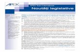 APEX Team International Noutăți legislative · pentru rambursarea TVA din UE • Formularul 014 pentru schimbarea anului fiscal • Noutăți privind PFA • Noile formulare 012,