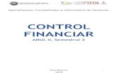 CONTROL FINANCIAR - Babeș-Bolyai University...6. Controlul fiscal al taxei pe valoarea adăugată; 7. Controlul fiscal al altor taxe și impozite; Obiectivele primelor două module