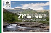 7HIDROENERGIE MITURI DESPRE - un proiect WWF Romania · 2019. 9. 11. · decizie din România. La hidrocentrale de tip baraj apa este colectată și stocată într-un lac de acumulare,