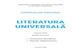LITERATURA UNIVERSALĂ...3 GHID DE IMPLEMENTARE Elaborat în conformitate cu prevederile Curriculumului disciplinar, aprobat la ședința Consiliului Național pentru Curriculum, prin