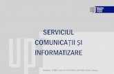 SERVICIUL COMUNICAȚII ȘI INFORMATIZARE · Securizarea unor zone de DMZ dedicate pt. serviciile publice Configurari job-uri de backup, perioada de retenție, restore-uri baza de