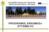 PROGRAMUL ERASMUS+ STT/EMILYO · 2020. 9. 23. · Universitatea Militara Tehnologica, Var: ... Documentele de călătorie (bilete de avion/tren/autocar sau bonuri de benzină); 5.