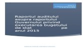Raportul auditului asupra raportului Guvernului privind ... · Web viewasupra Raportului Guvernului privind executarea bugetului de stat pe anul 2015 s-a desfăşurat la Ministerul
