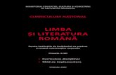 LIMBA ŞI LITERATURA ROMÂNĂ - gov.md...Obiectivul fundamental al disciplinei Limba şi literatura română în instituțiilede în vățământ cu predare în limbile minorităților