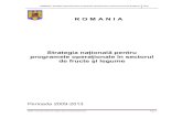 ROMANIA / Strategia naţional ă pentru programele operaţ şi ......Strategia României pentru programe operaţionale în sectorul de fructe şi legume nu include cadrul naţional