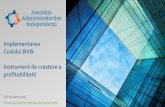 Implementarea Codului BVBbvb.ro/info/conferinte/Prezentare BVB_18 feb 2016_Angela... · 2016. 2. 18. · Studiu de caz: Terapia Cluj Napoca –listata la categoria Premium Implementarea