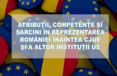 1. 2. Reprezentarea în faza Comisia - Guvernul Romaniei...privind reprezentarea României înaintea Curții de Justiție a Uniunii Europene și a celorlalte institu ț ii UE, precum