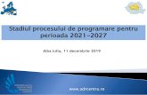 Stadiul procesului de programare pentru perioada 2021-2027 ...regio-adrcentru.ro/wp-content/uploads/2019/12/Prezentare...2019/12/11  · ITI Delta Dunarii / ITI Valea Jiului (în funcție