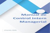 Manual de Control Intern Managerial...conformitate cu prevederile Legii privind controlul financiar public intern nr.229 / 2010 (Republicată: Monitorul Oficial, 2019, nr.86-92 / 140),