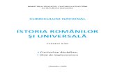 ISTORIA ROMÂNILOR - gov.md...Disciplina Istoria Românilor şi universală face parte din segmentul obligatoriu ce definește elementele centrale ale formării elevilor pe parcur-