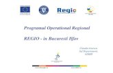 Programul Operational Regional REGIO - in Bucuresti Ilfov · 2016. 6. 30. · dezvoltare regionala Promoveaza regiunea si realizeaza activitati care decurg din politicile de dezvoltare