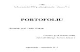 PORTOFOL proiect_schuler_petre.pdf · PDF file Clasa a V -a Profesor Schuler Petre Fisa de evaluare 1. Un algoritm este un limbaj de programare? 1 pct 6. A. À F. Fal s 7. 2. Descrierea