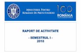 RAPORT DE ACTIVITATE - SEMESTRUL I - 2018 · 2019. 12. 29. · Buget alocat Ministerul pentru Românii de Pretutindeni (MpRP) pentru sprijinirea activităților românilor de pretutindeni