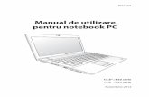 Manual de utilizare pentru notebook PC...12 Manual de utilizare pentru notebook PC Deschiderea panoul de afişare LCD 1. Ridicaţi cu atenţie panoul de afişaj cu degetul mare. 2.