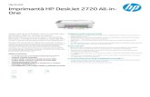 One Imprimantă HP DeskJet 2720 All-in- · Dispozitivul mobil trebuie să accepte Bluetooth v4.2+ și acesta să fie activat. Pentru imprimare, este necesar ca o aplicație mobilă